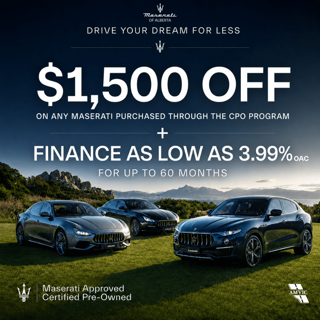 1,500 OFF on CPO Maserati